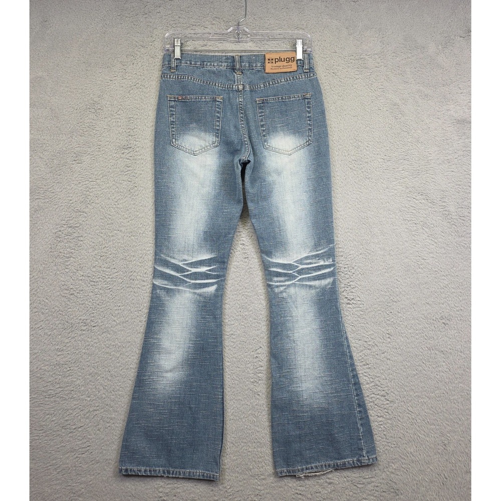 Plugg Women's Blue Flare Jeans - Picture 2 of 16